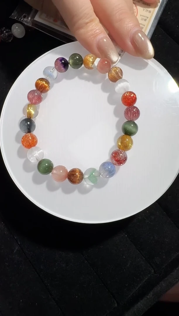 未镶嵌手链水晶7mm水晶多宝手链单圈（多样性发其一）