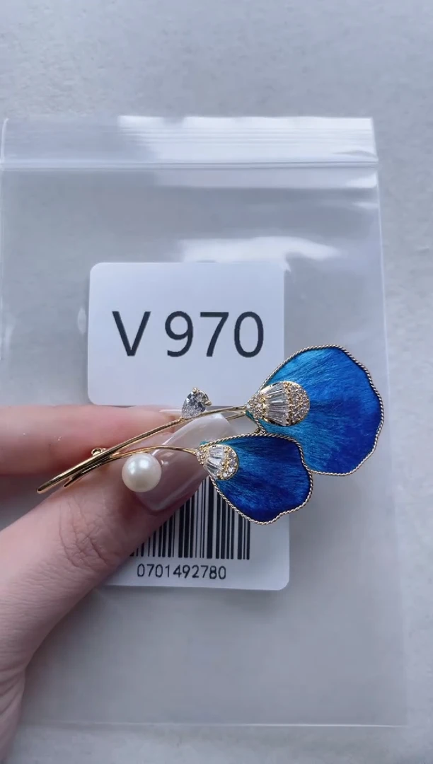 未镶嵌胸针海水珍珠V970