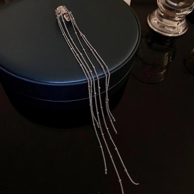 钛钢耳饰 CONNiE TIN  设计款小众单只骨夹耳环