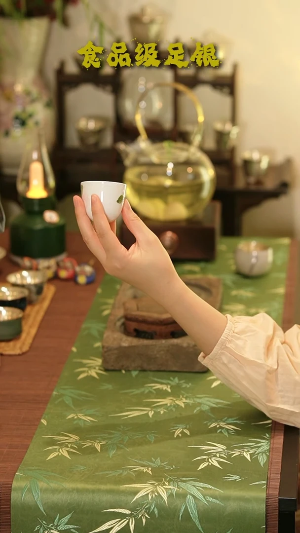 粉色樱花999足银高温烧制