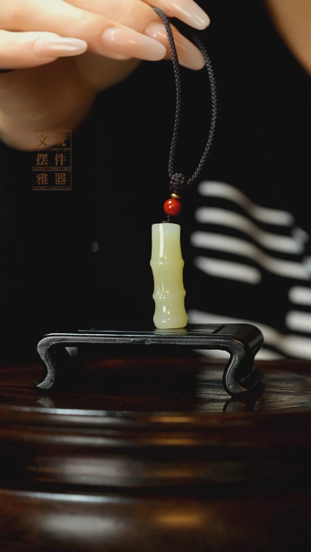 玉《小竹节》手把件摆件