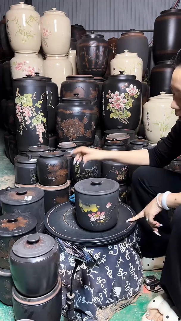 罐大大瑕疵茶叶罐  彩填小五饼  316