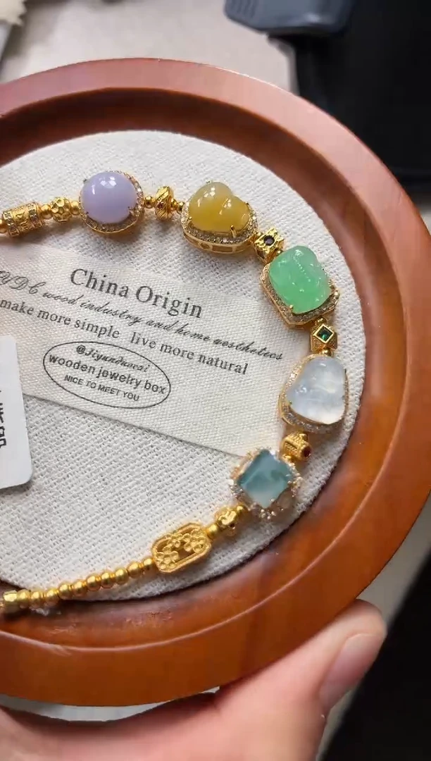 银S925镶嵌手链翡翠手链