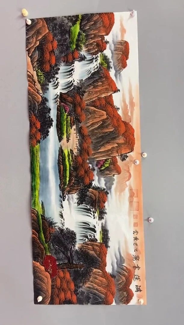 国画郑秀云老师小六尺鸿运当头