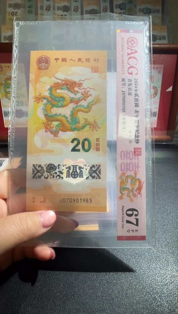 塑料龙钞年份号收藏