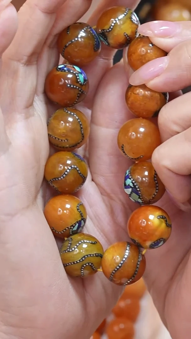 蜜蜡颈饰未镶嵌4671天然蜜蜡珠宝奇石云端妖孽全部保真