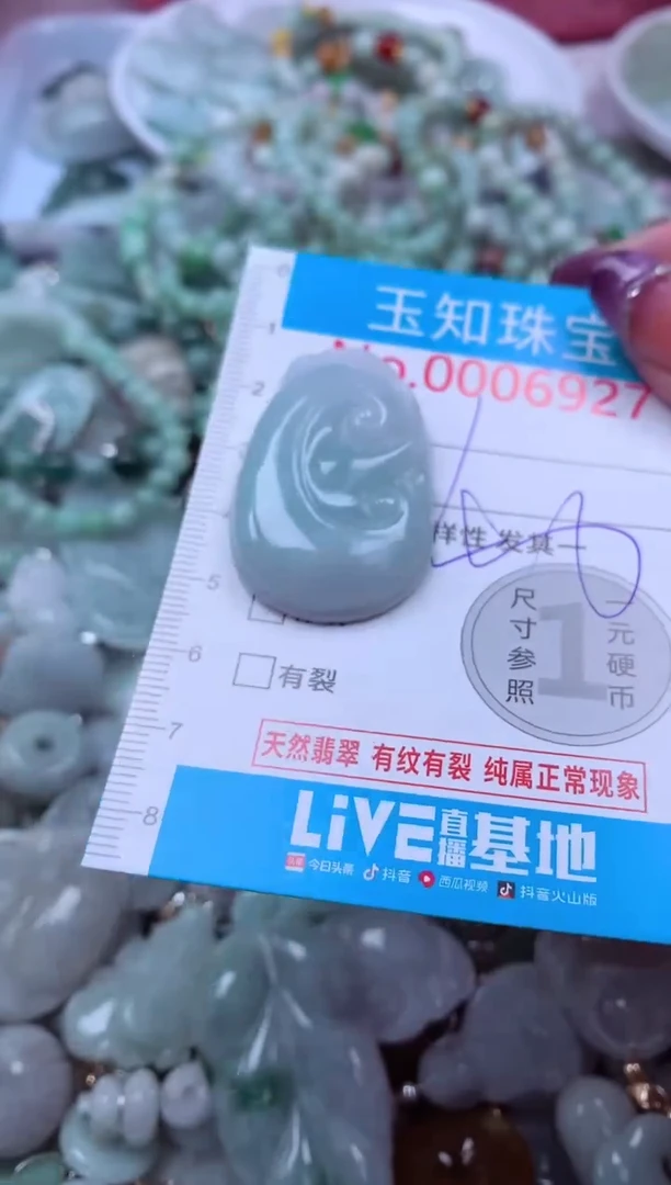 翡翠未镶嵌吊坠(不含链)6927