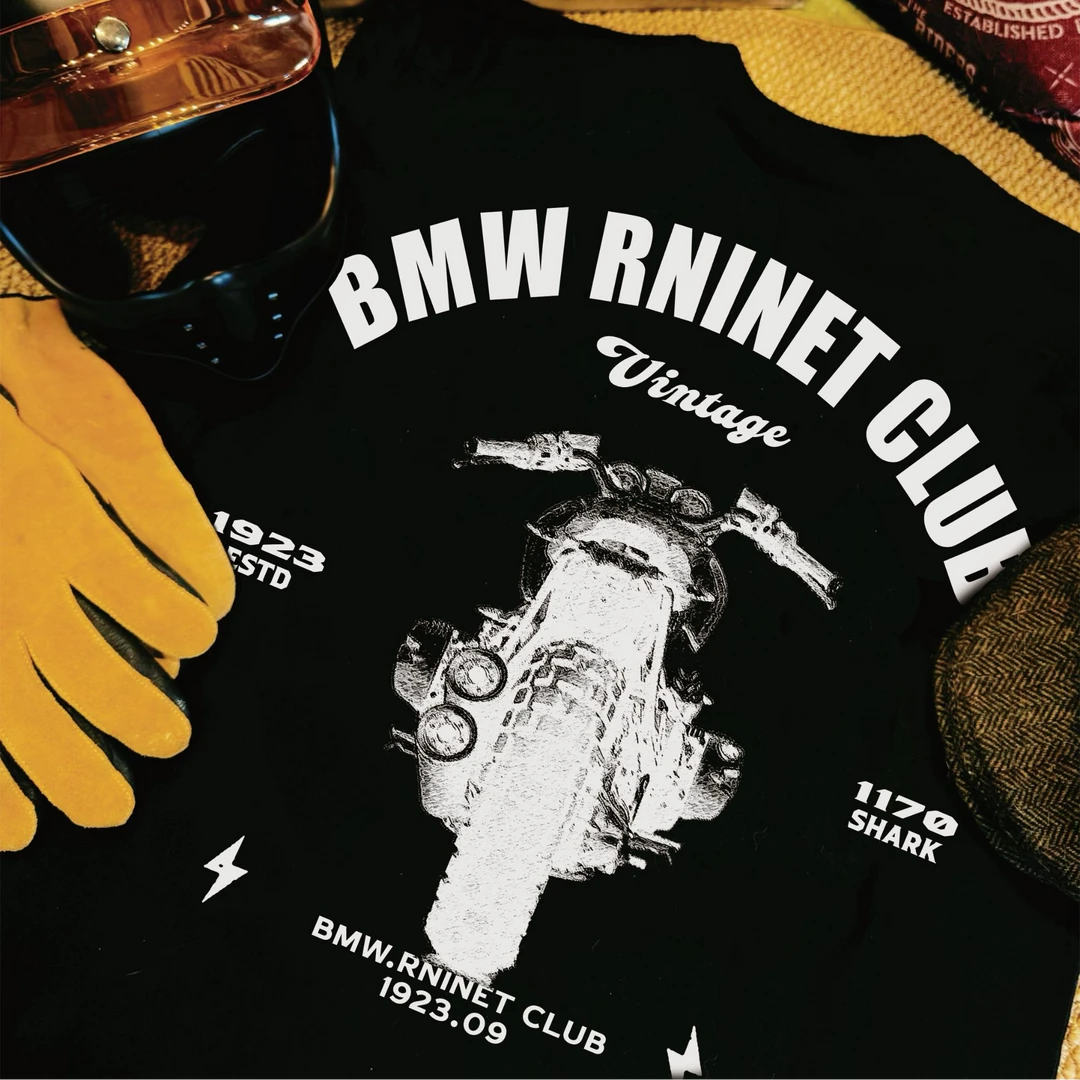 【BM*W拿铁】55's Vintage重磅原创摩托机车T恤 男女同款穿搭