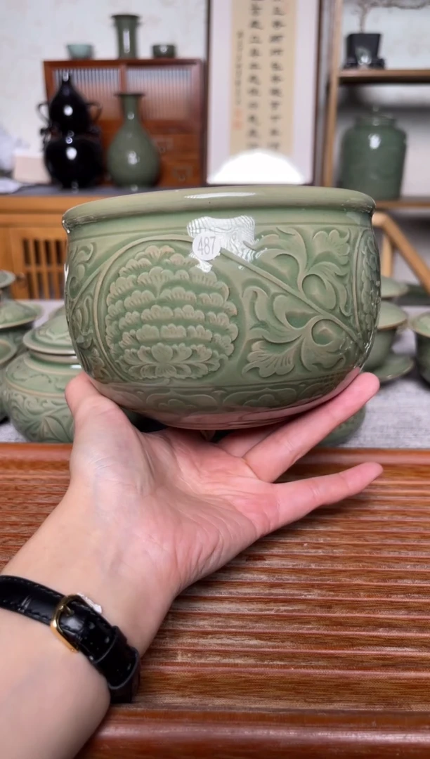 陶瓷487耀州窑纯手工大钵