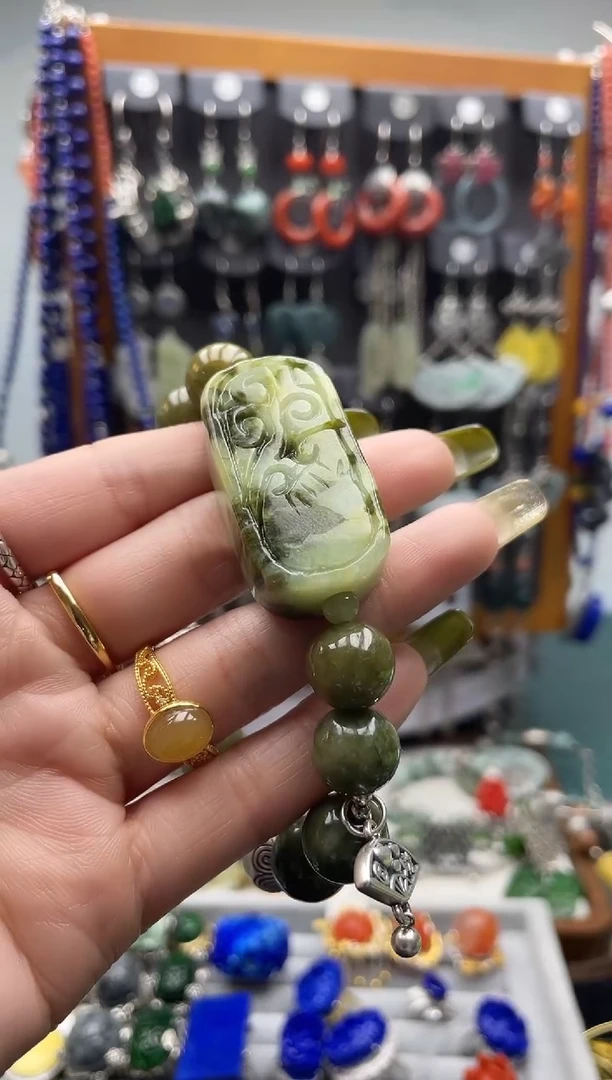 【闪购商品】翡翠手链银S925镶嵌饰品