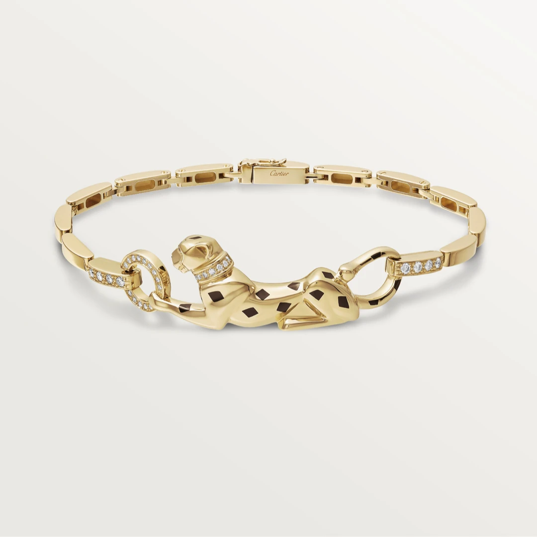 99新 Cartier/卡地亚 卡地亚/Cartier 玫瑰金豹子手链首饰