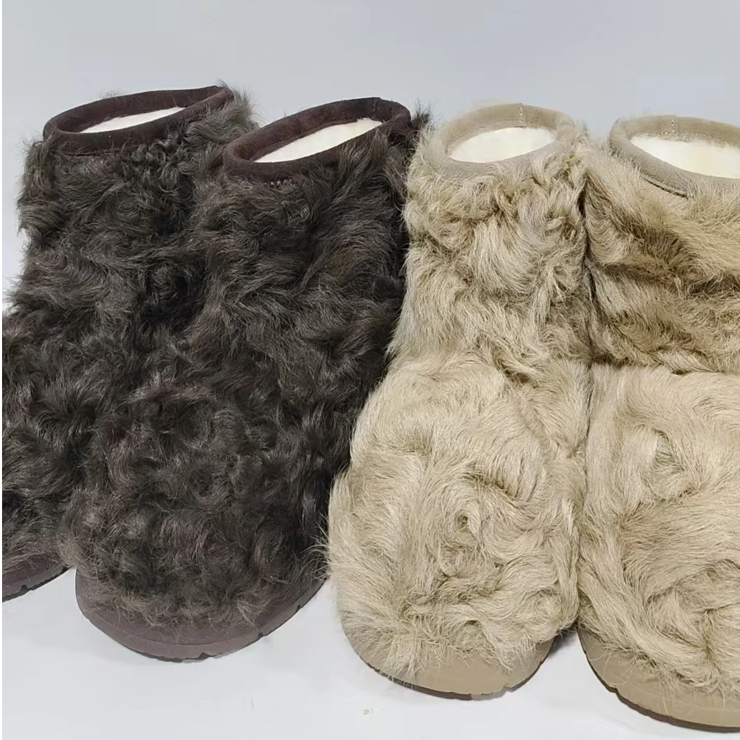 索伦部168-171冬季女士加棉保暖防滑卡皮巴拉（黑白口羔毛色不一）