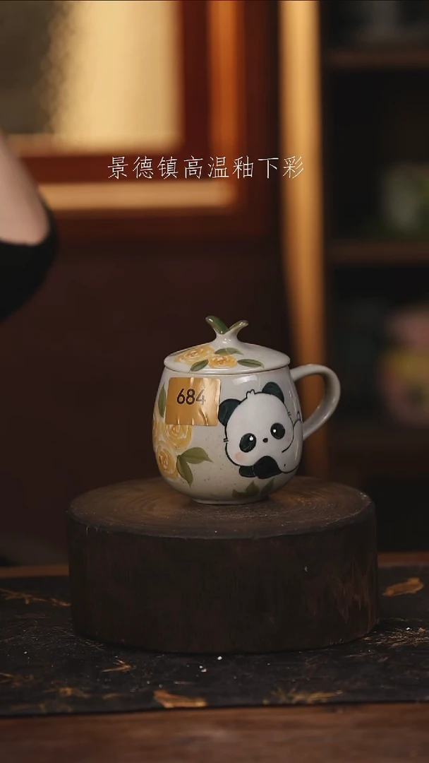 陶瓷景德镇高温釉下手绘陶瓷@L684@