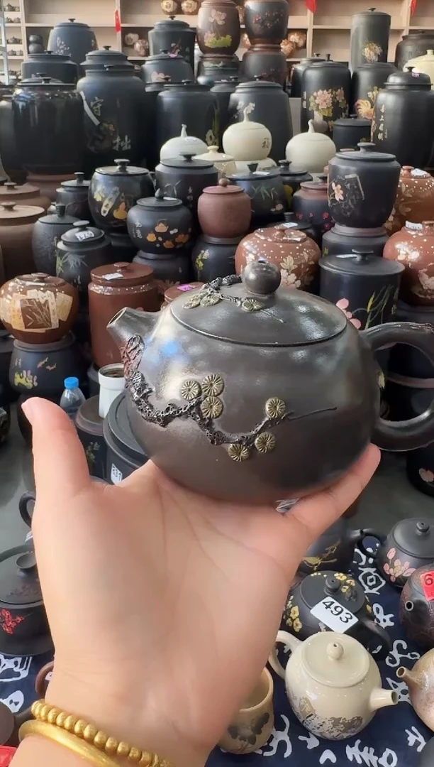 罐瑕疵 壶无礼盒 西施迎客松  672