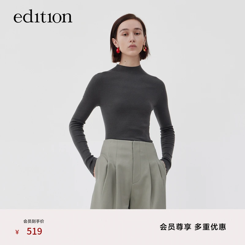 【商场同款】edition绵羊毛女美丽诺羊毛上衣EBC4SWTT14#EBB4SWT030