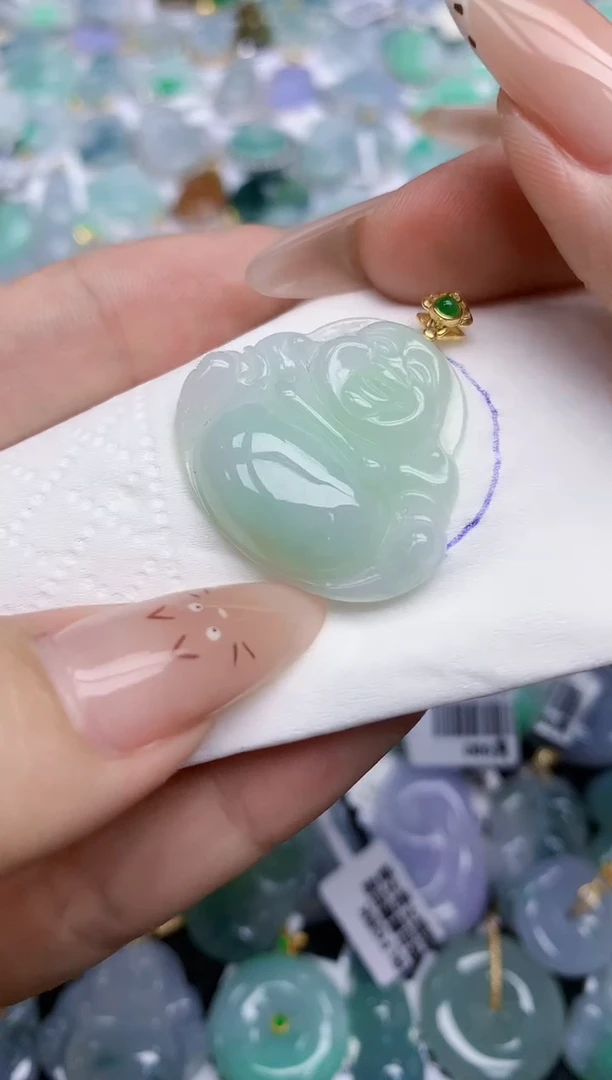 翡翠银S925镶嵌颈饰   天然翡翠A货