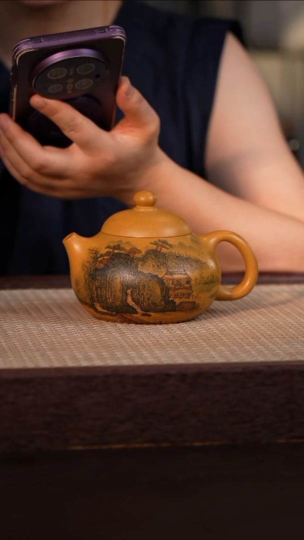 茶壶紫砂黄金段 340cc