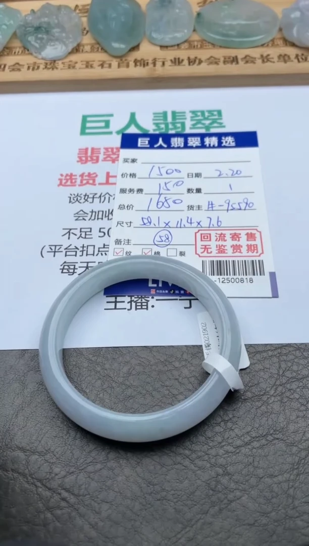 【闪购商品】翡翠颈饰未镶嵌手镯-12500818