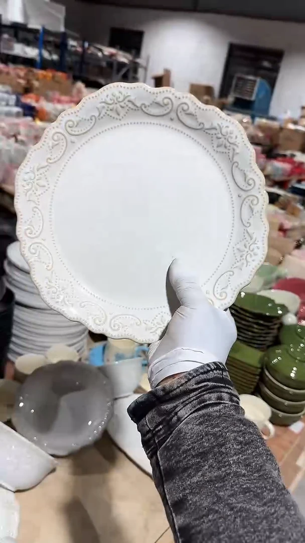 陶瓷花溪10英寸盘微瑕 凑满20元包邮