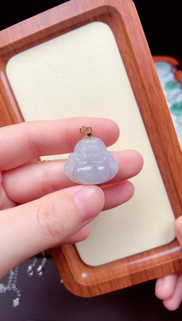 【闪购商品】翡翠颈饰18K金镶嵌佛公