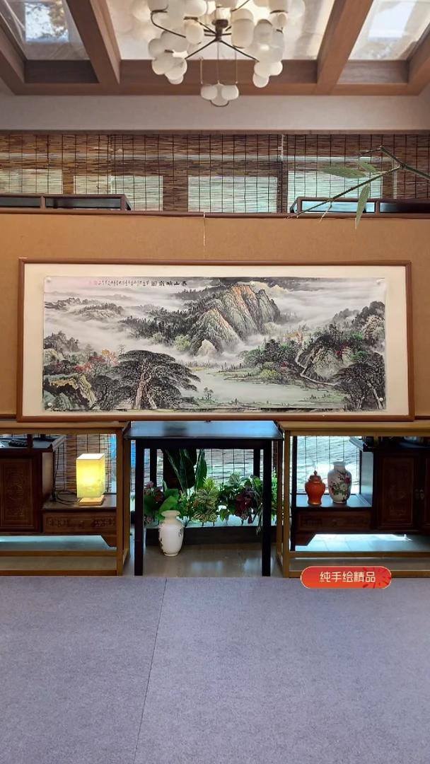 国画国画纯手绘纯实木205*85cm