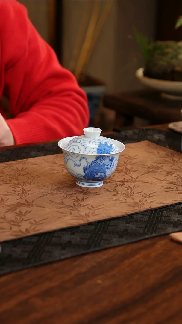 【闪购商品】杯子聚澜堂狮子玩绣球两才盖碗