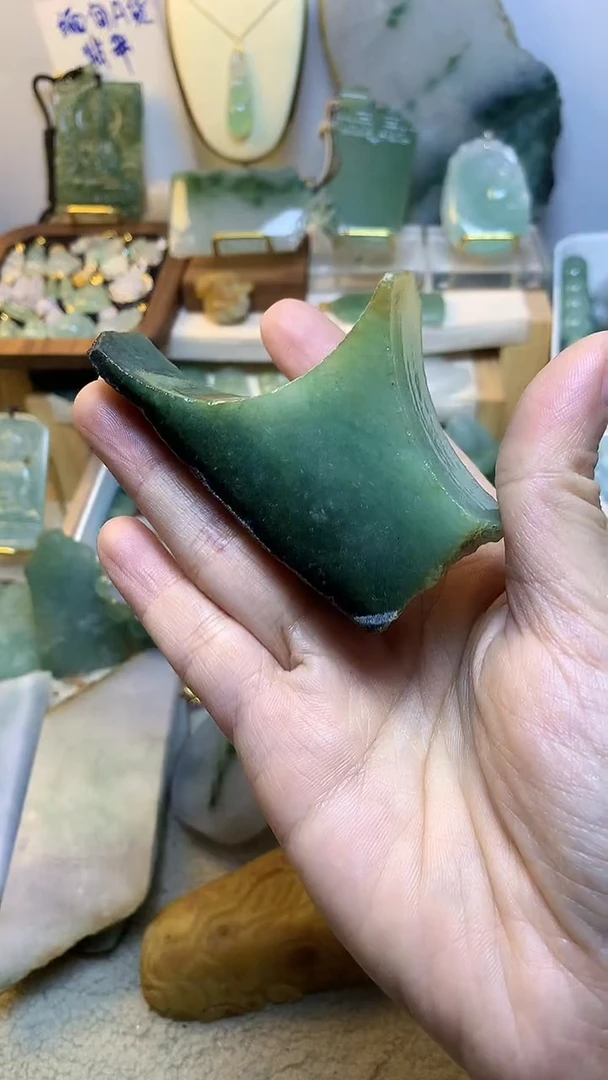 未镶嵌挂件翡翠种****菜 缅甸A货翡翠，没有运费险