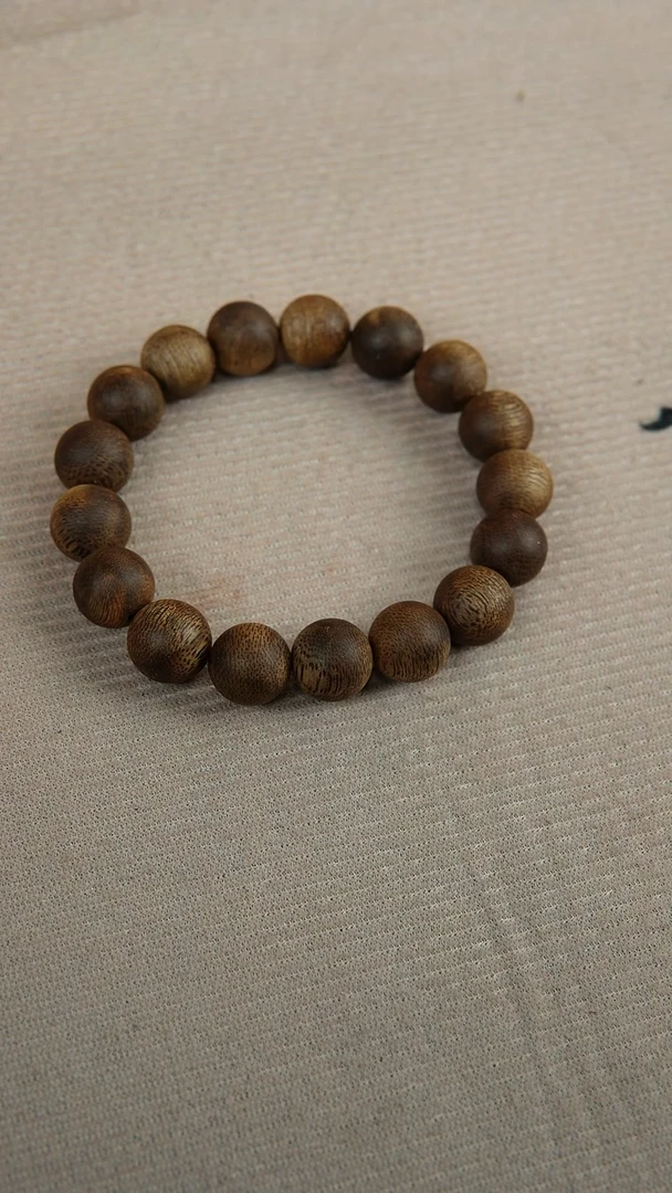 手串沉香海南尖峰岭天然虫漏卡12单圈圆珠