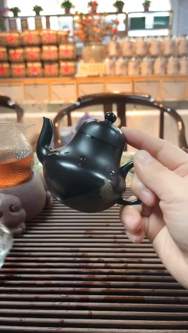 茶壶紫砂窑变思亭壶 容量120cc