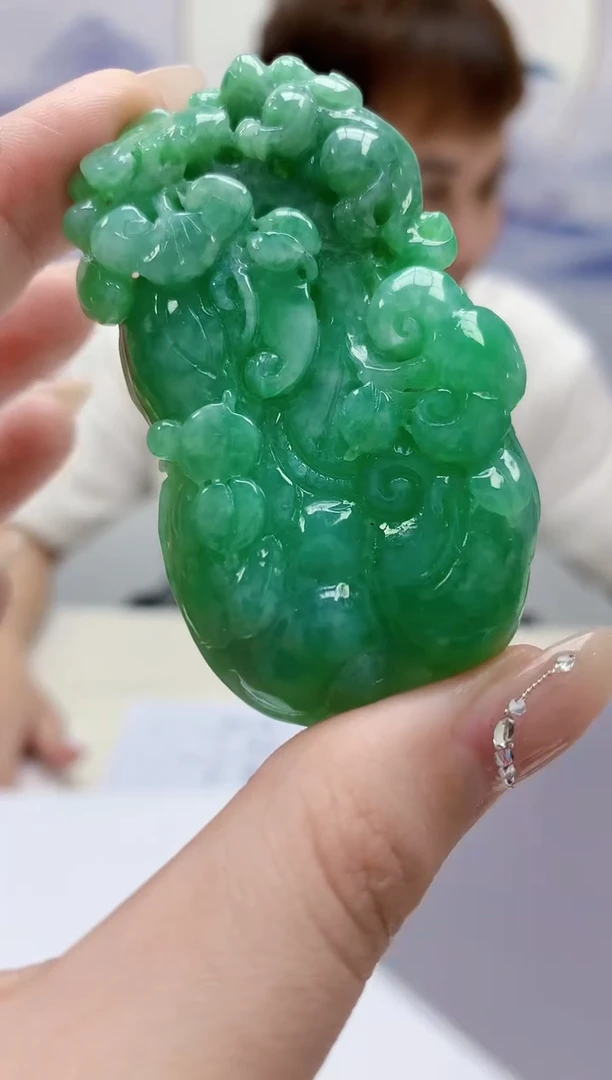 定制翡翠未镶嵌4868jw-毛货挂件233