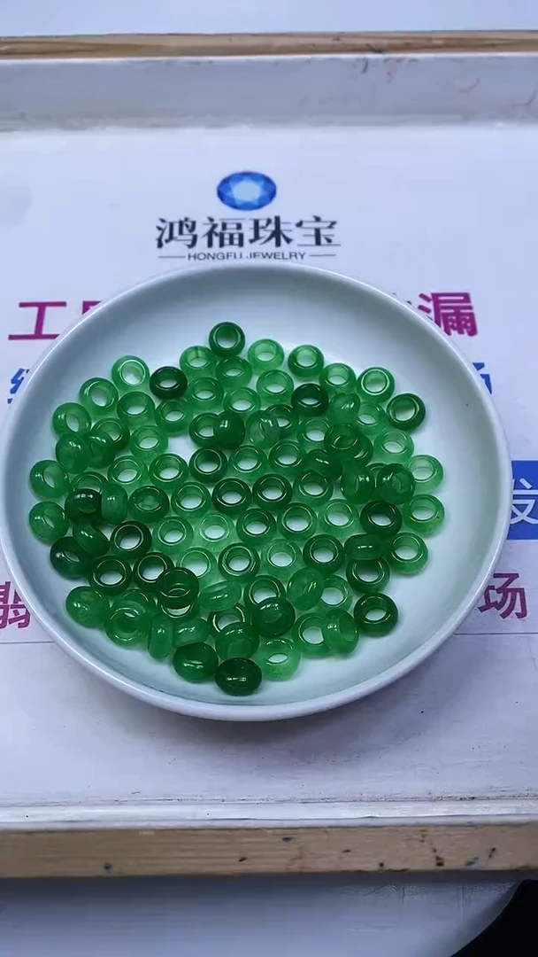 未镶嵌散珠玛瑙/玉髓M930 绿玛瑙甜甜圈10*内6mm10颗5元