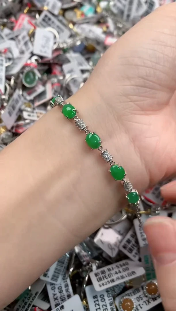 银S925镶嵌戒指翡翠16     2