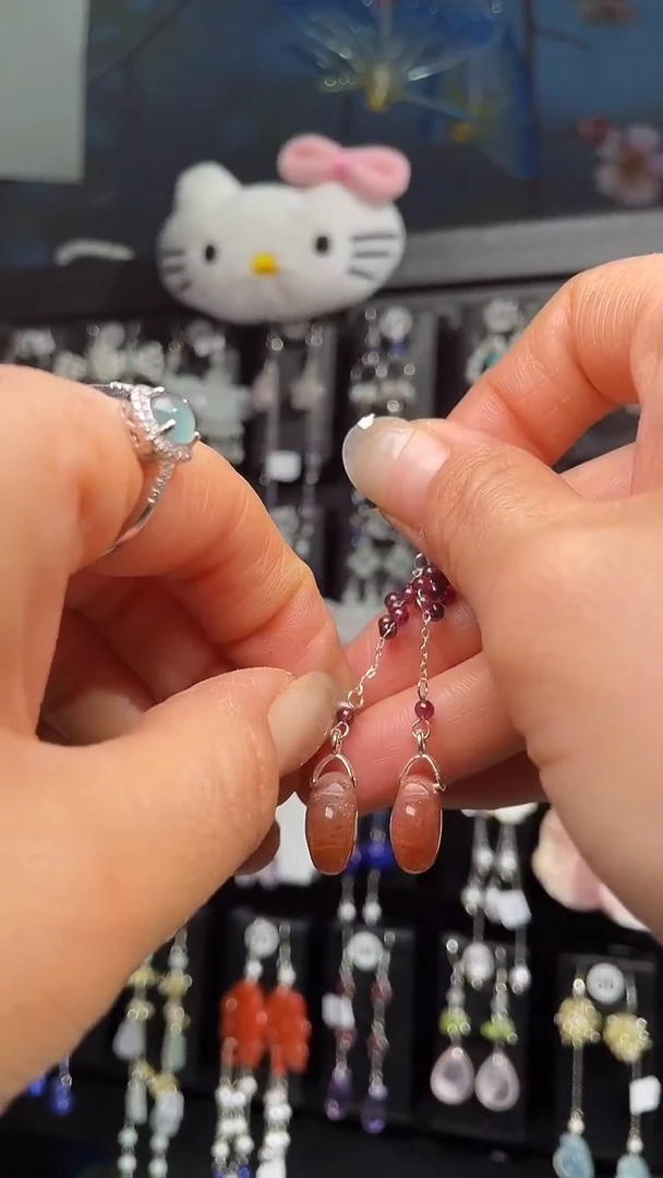 银S925镶嵌耳饰紫晶真*真好