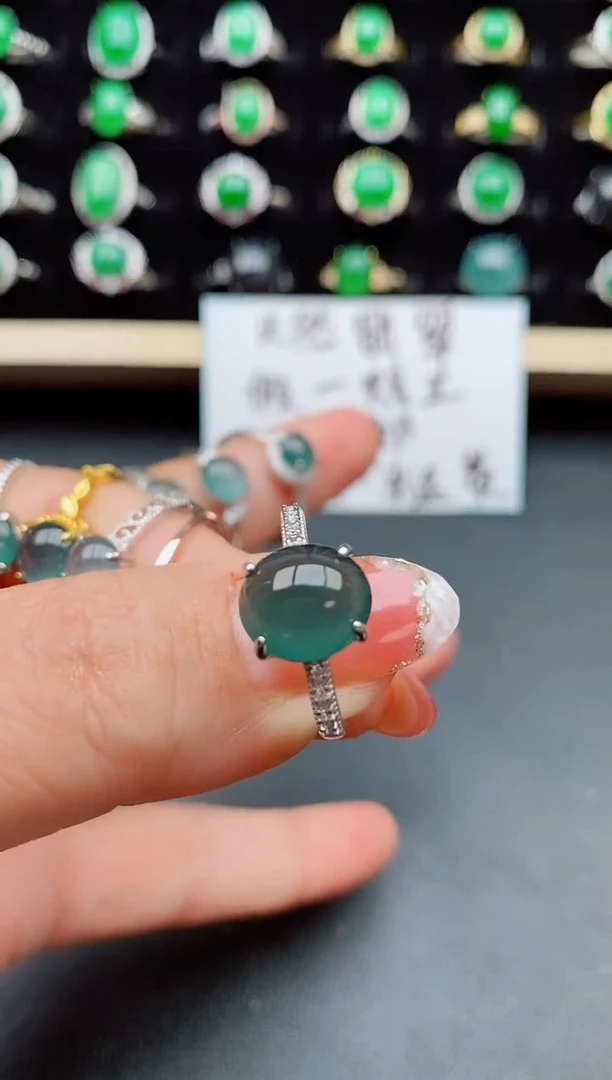 【闪购商品】翡翠戒指银S925镶嵌80580