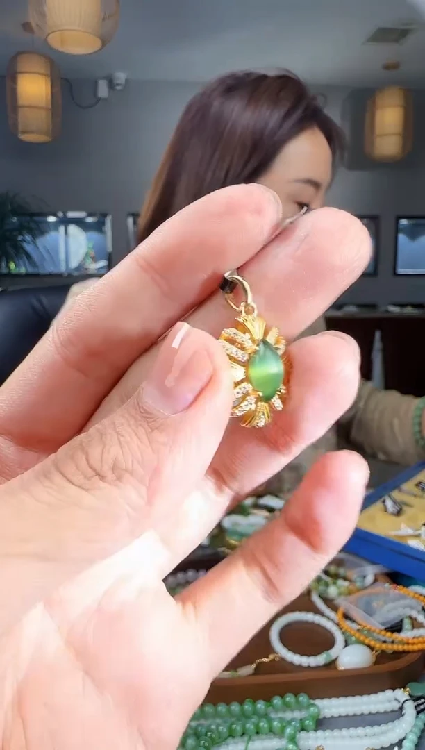 吊坠(不含链)银S925镶嵌和田玉1
