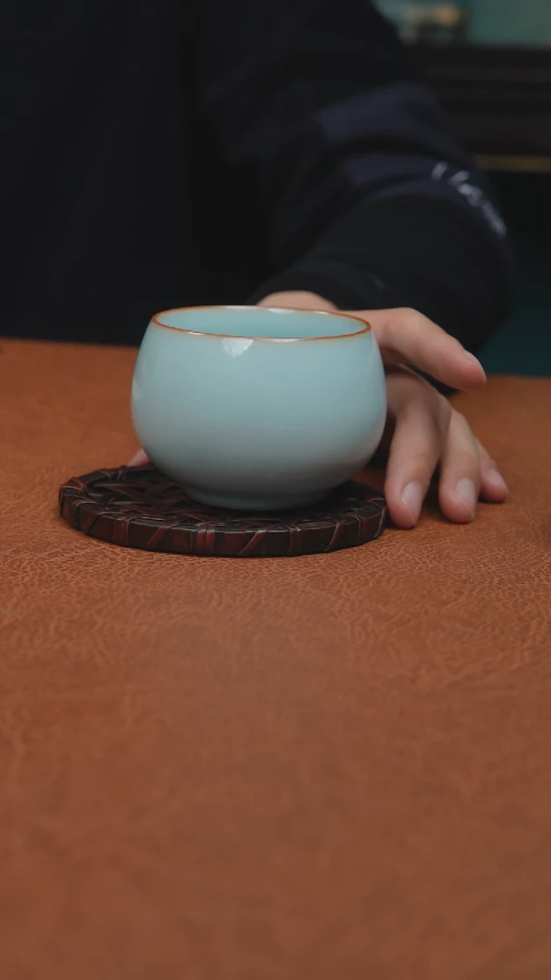 【闪购商品】杯汝州原产地原矿釉天青禅定杯