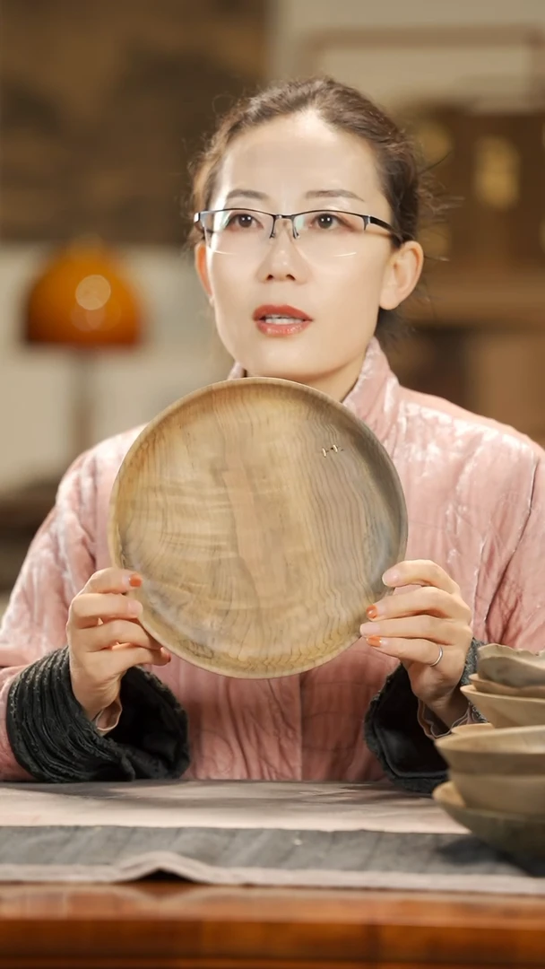 【闪购商品】金丝楠木雕788原木款点心盘