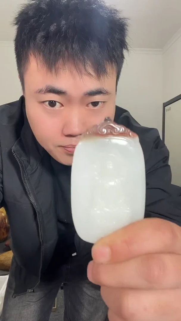 糖白观音牌吊坠挂件