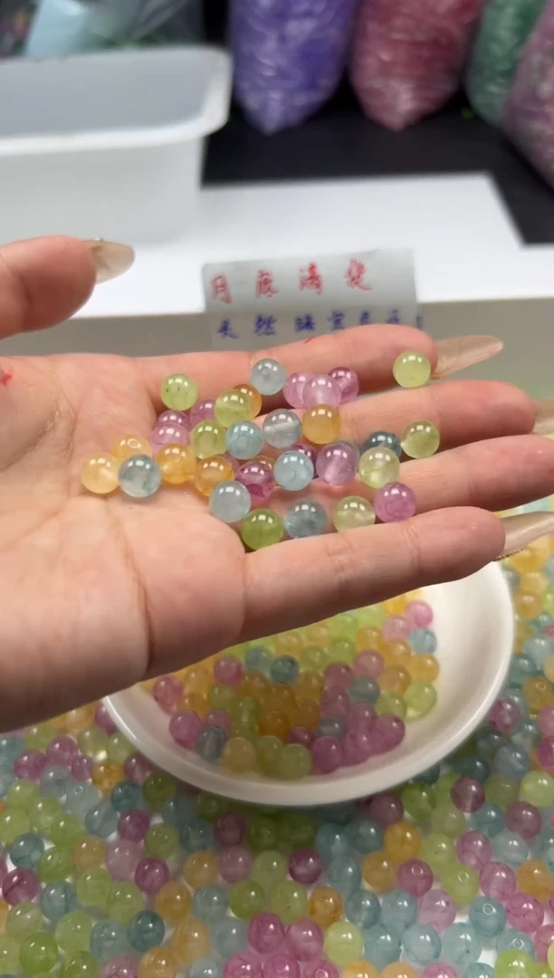 未镶嵌颈饰碧玺w2502彩虹碧玺8mm*40颗