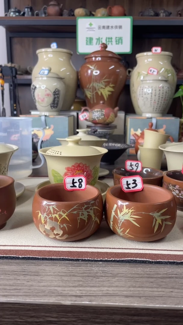 统*建水紫陶红泥亮光主人杯一只