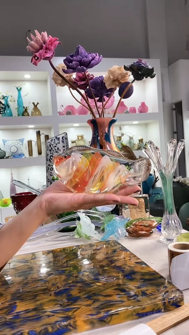 柯*慕忆家手作琉璃花瓶