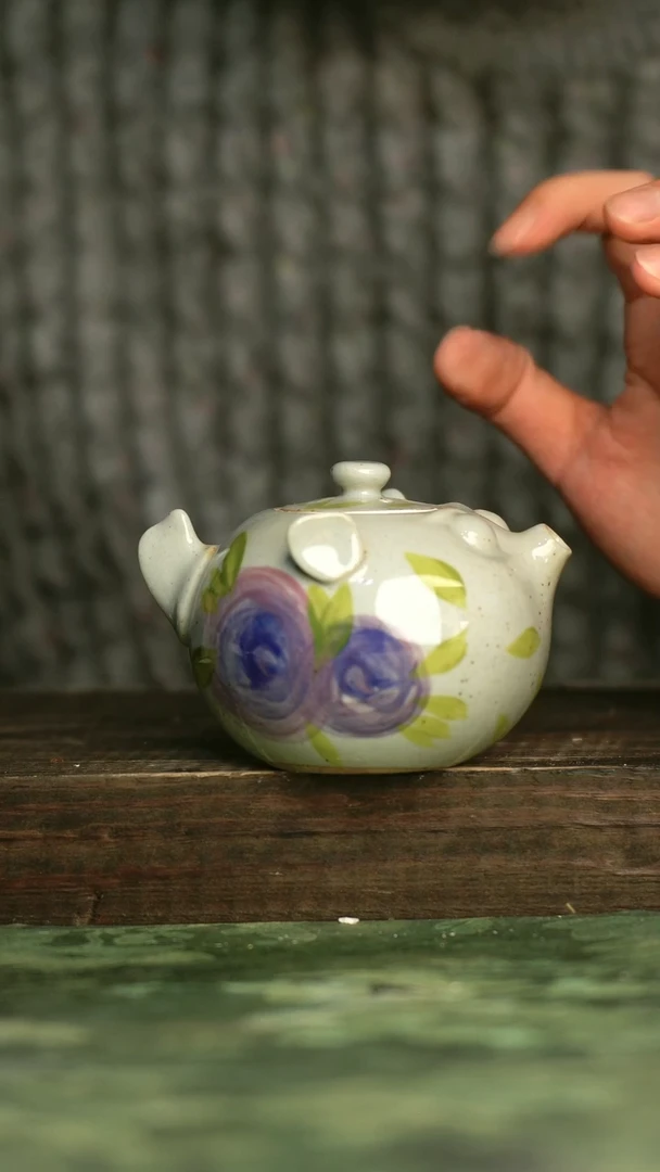 陶瓷青诗集手工手绘瓷器