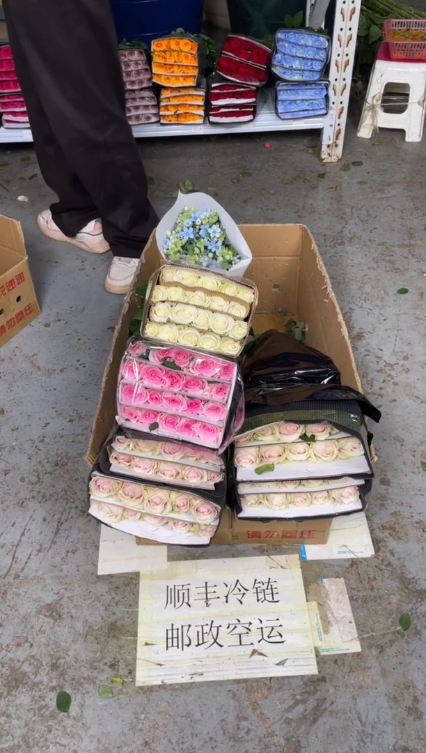 骄傲1扎+洛神1扎+粉红2扎+蓝星花1扎