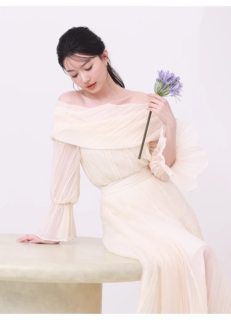 【FaFa】日系品牌 S 印花褶皱 纱纱褶皱肌理雪纺半裙FA502-029