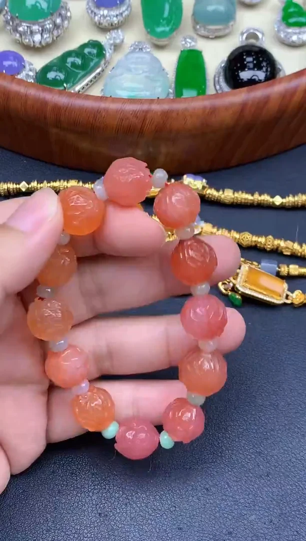 颈饰未镶嵌南红玛瑙358-中国好珍宝