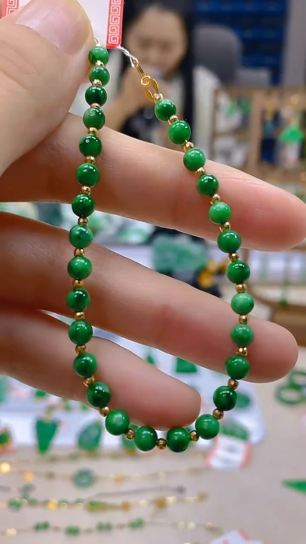 颈饰18K金镶嵌翡翠新号开播 全场乱卖