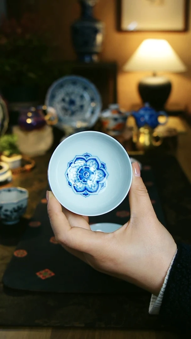 宝相花普洱杯