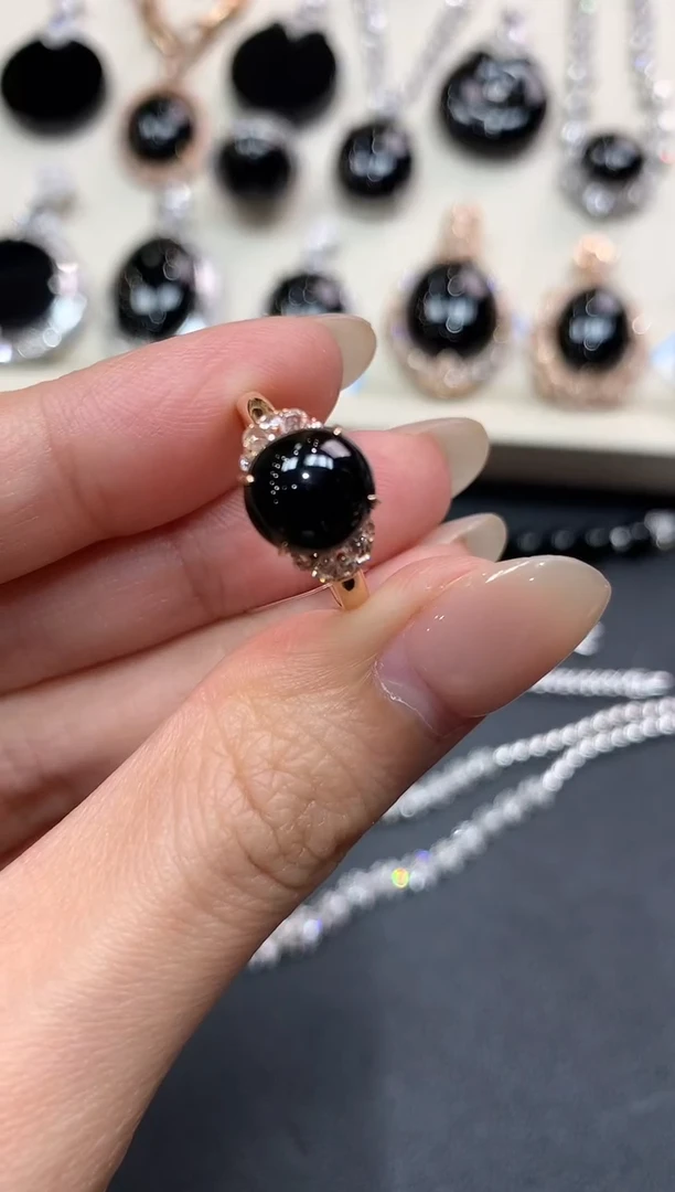 【闪购商品】翡翠戒指18K金镶嵌w18多样性一件发货