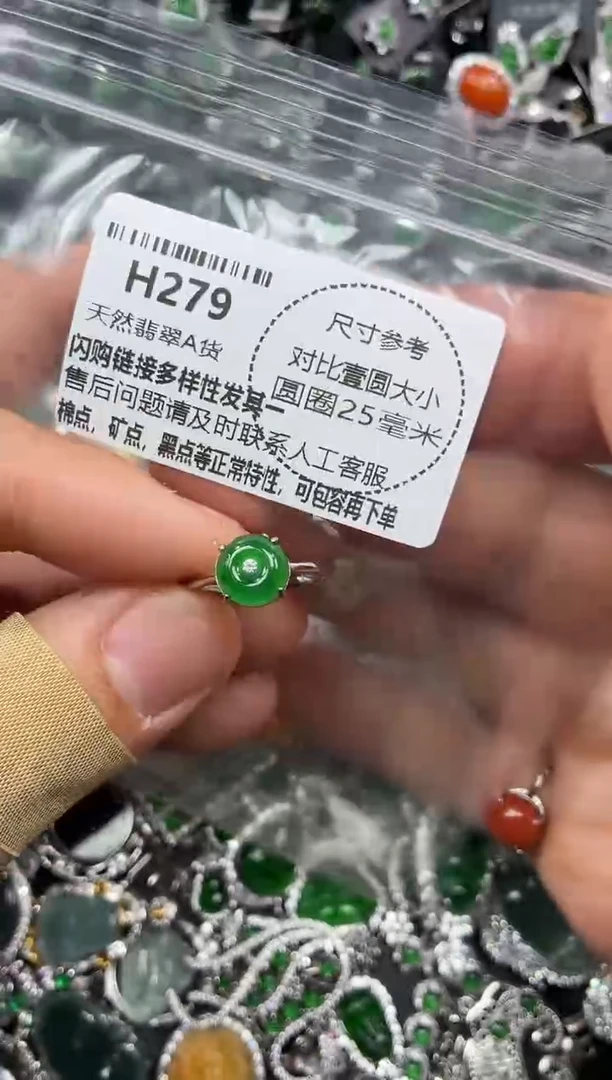 颈饰未镶嵌翡翠H279戒指