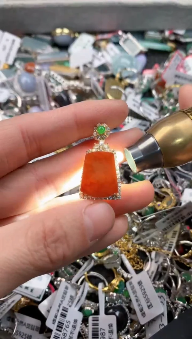 银S925镶嵌戒指翡翠1                         7